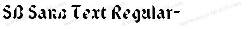 SB Sans Text Regular字体转换
